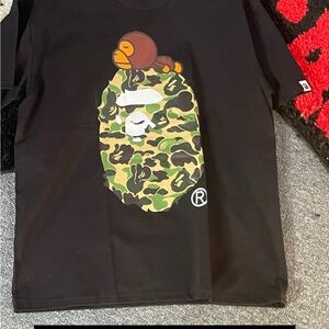 Bape Black Camo Ape Head T-Shirt
